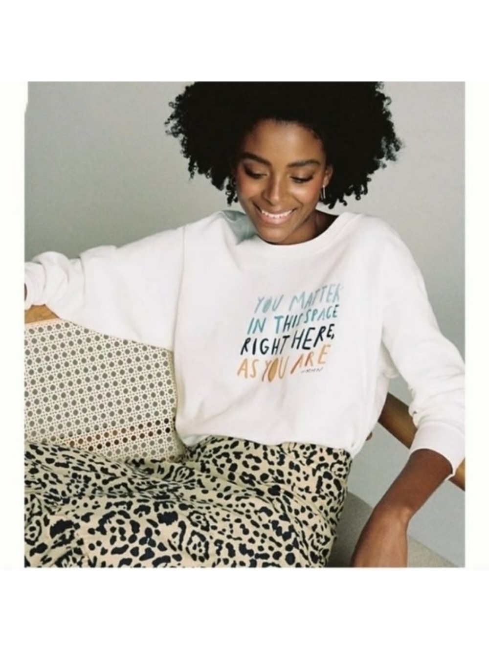 Anthropologie x Morgan Harper Nichols You Matter In This Space Sweatshirt XS